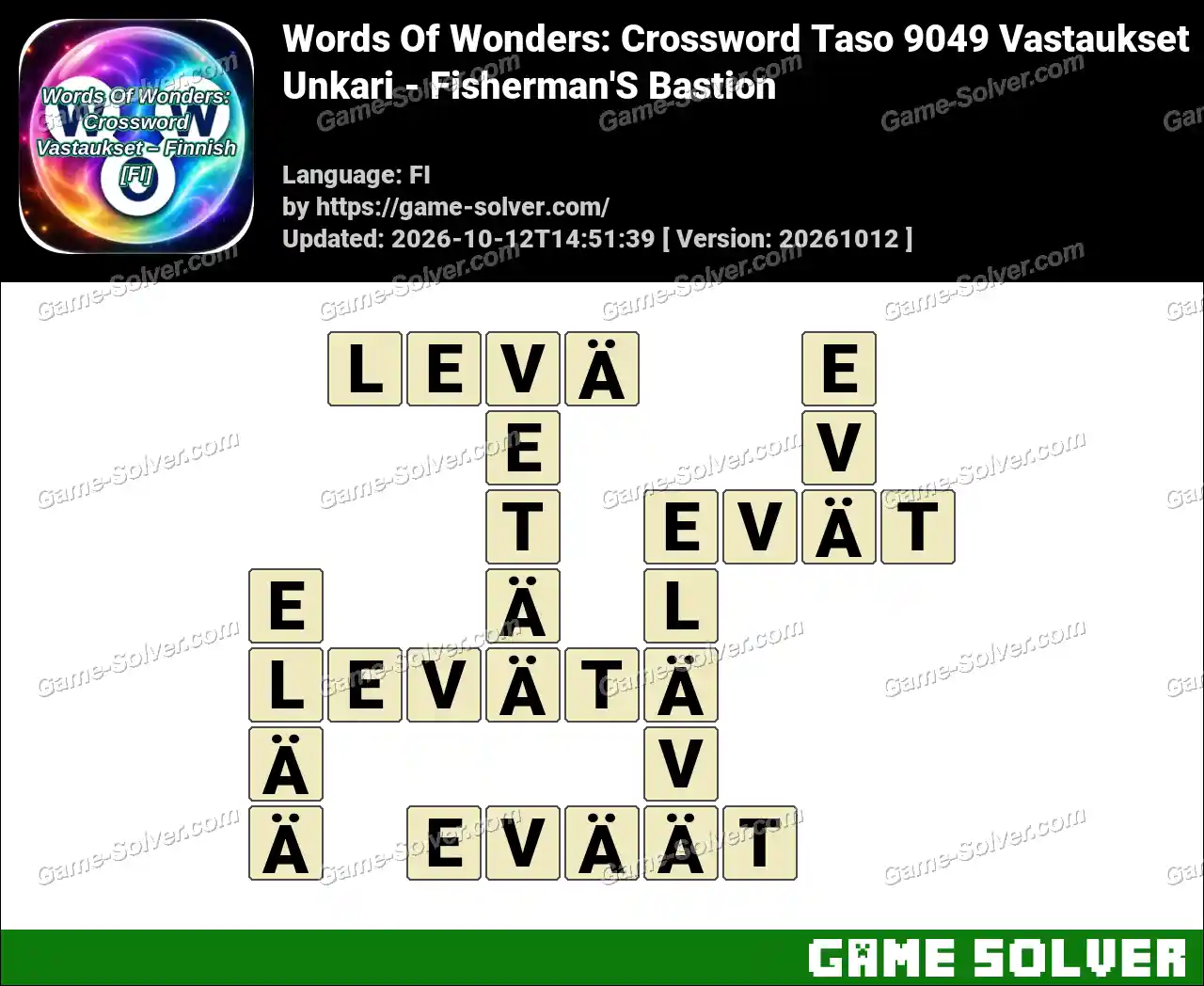 Words Of Wonders: Crossword Taso 9049 Vastaukset – Unkari – Fisherman’S Bastion